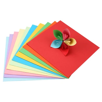 100 kozarcev nastavi Barvo Kvadratni Origami Papir, Dvostranski Barva Zgibanje Papirja Otroci Ročno DIY Scrapbooking Obrti Materiala