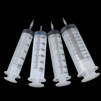 Novo 1PC Visoke zmogljivosti injekcijske brizge za Enkratno uporabo Hranil Sterilne Hydroponics Hranjenje Brizgo 250 ml,300 ml,350 ml,500 ml