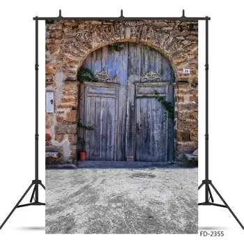 Stari krog vrata steni gradu foto ozadje fotografije studio rekviziti