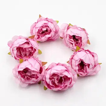 Umetne Rože Svilene Peony Šopek Veren Obletnico Poroke Corsages Ornament, Vrt, Vrtnarjenje Podeželja Stil Dekoracijo Doma