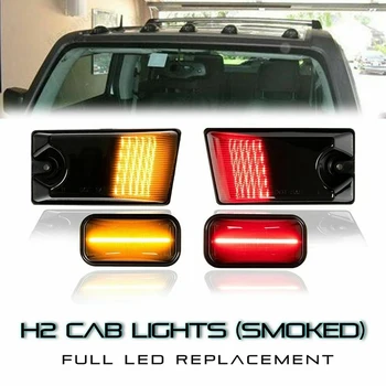 Avto Dim Objektiv Rumena Rdeča LED Streho Kabine Marker Luči Komplet za Hummer H2 /SUT SUV 2003-2009