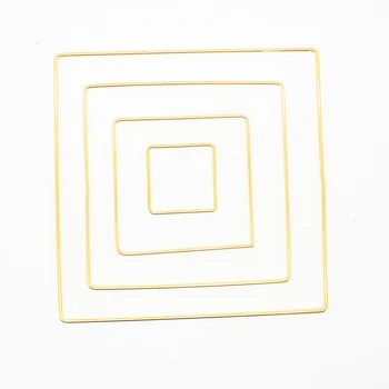 Gloden Barvni Kvadrat, Trikotnik Hoop Nezakonitih Železa Obroč DIY Materiala Ustvarjalne Dreamcatcher Viseči Okras