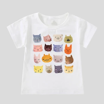 Nalepke Mačke Z Različnimi Izrazi, Obliži Za Otroke Oblačila Diy Toplote Pritisnite Easy Print Za Gospodinjstvo, Iz Železa Stroj Parches