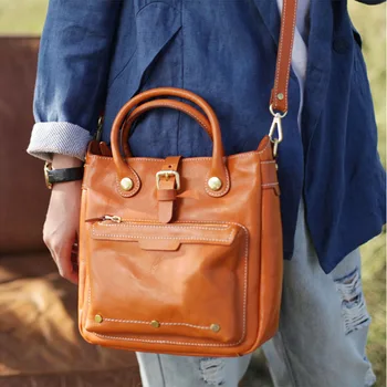 EUMOAN Moda umetnost navpično torbici, letnik mehko usnje, visoke zmogljivosti žensk vrečko, usnje stiletto vrečko