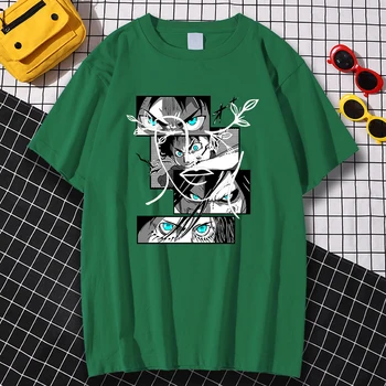 Napad Na Titan Japonske Anime Tisk T-shirt Za Moške Crewneck Poletne Majice Prevelik S-XXXL Top Moda Svoboden moški Tshirt