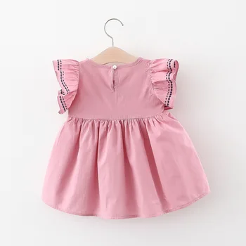 Dekleta Obleke 2021 Poletje Nova Barva Lok Moda korejski Čistega Bombaža brez Rokavov Obleka otroška Oblačila Za 2-4years Dekle