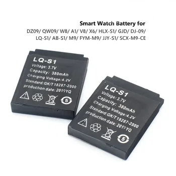 1/2/3/4PCS Trajne Pametno Gledati Baterije LQ-S1 3,7 V 380mAh Polnilna litij-LQ S1 Baterija Za Smart Watch QW09 DZ09 W8 lqs1