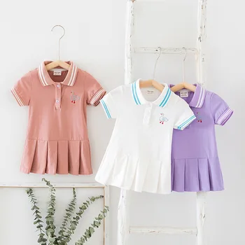 Otroci Oblačila Dekleta Poletje Lolita T Shirt Obleko Polo Priložnostne Obleko 2021 Otrok Obleke Za Najstnike Stranka Fairy Princess Sundress