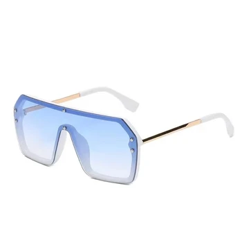 UV400 Moda Kvadratnih Modnih Odtenkih Velik Okvir Luksuzni Oversize Zrcali Gradient Moški Ženske sončna Očala Oculos de sol