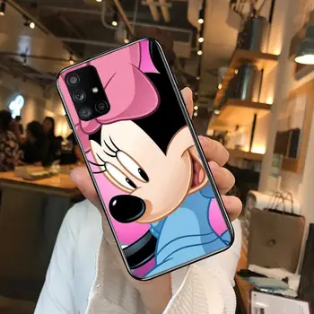 Luštna Mickey in Minnie Telefon Primeru Trup Za Samsung Galaxy 50 51 20 71 70 40 30 10 80 E 5G S Črno Lupino Umetnosti Celice Zalivu