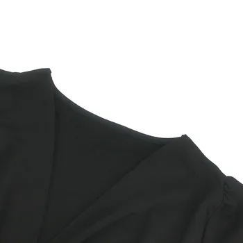 Seksi Črno Srajco, Obleko Ženske Poletje Obleko Kratek Rokav Globoko V Slim Visoko Pasu Mini Obleke Črne Stranke Obleke 2021