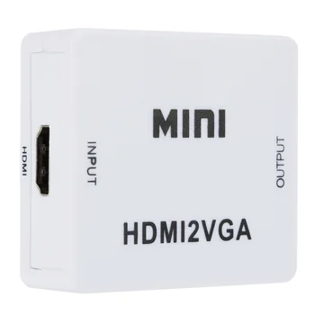 Grwibeou Prenosni Mini HDMI NA VGA Pretvornik HDMI2VGA Video Polje Zvočna kartica 1080P Za Prenosni RAČUNALNIK Projektor HDTV