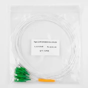 100 kozarcev iz 12pcs/vrečko 2m vlaken Kika LC APC podaljšek kabel G652d 9/125 Single Mode Fiber Optic Kika 0,9 mm lszh Jakna