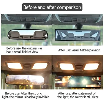 Avto Ogledala Notranjost vzvratnimi ogledali Univerzalni Auto Vzvratno Ogledalo, Anti-glare širokokotni Površine Modra Ogledalo Auto Dodatki