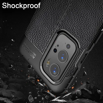 KEYSION Shockproof Primeru za OnePlus 9 9 Pro 5G usnje mehko teksturo silikonski Telefon Hrbtni Pokrovček za OnePlus Nord N10 5G 1+ N100