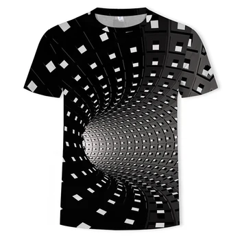 Zanimivo Hipnoza 3D T-Shirt Moški Ženske Grafični Priložnostne Moda Kratek Rokav Tee Vrhovi XRQ88