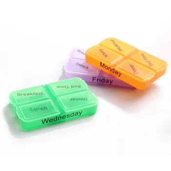 7 Dni Tabletke Primeru Tablet Razvrstilnik Medicine Tedensko Škatla za Shranjevanje Posode Organizator TT-najboljši