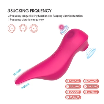 Sex igrače vibrator za ženske Nastavek Vagine, Klitoris Stimulator Lizanje Jezika Sesanju Vibrator za odrasle sex igrače za ženske, moške