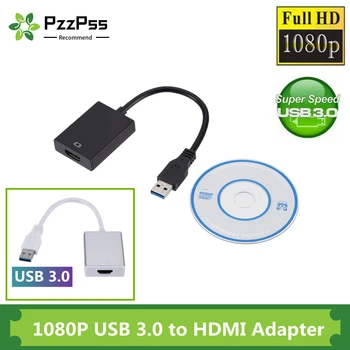 PzzPss USB 3.0 Za HDMI Moški-Ženska Avdio Video Adapter Pretvornik-Kabel 60HZ, 1080P HD v Visoki Hitrosti 5 Gbp Za Windows PC 7/8/10