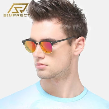 SIMPRECT 2021 Polarizirana sončna Očala Moških Luksuzne blagovne Znamke Oblikovalec UV400 Anti-glare Vožnje Vintage Retro Ogledalo Kvadratnih sončna Očala