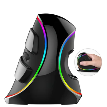 SPASH, Ergonomija Navpično Gaming Miška 6 Gumbe 4000 DPI RGB Žični/Brezžični Desno Roko Miši Za PC Prenosni Računalnik