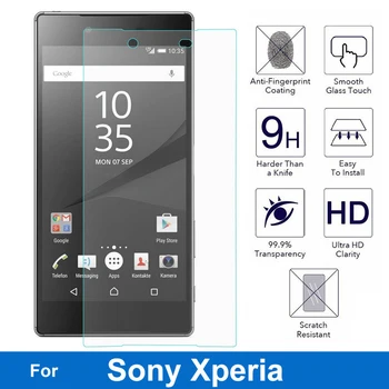 Zaščitnik zaslon Kaljeno Steklo za Sony Xperia X Kompakten Uspešnosti Spredaj Film za Sony XA XA1 Plus Ultra