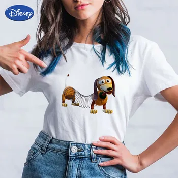 Disney Majica S Kratkimi Rokavi Ženske Igrača Zgodba Buzz Lightyear Anime Oblačila Prevelik Ropa Estetske 2021 Prišlekov Elegantne Majice Oster