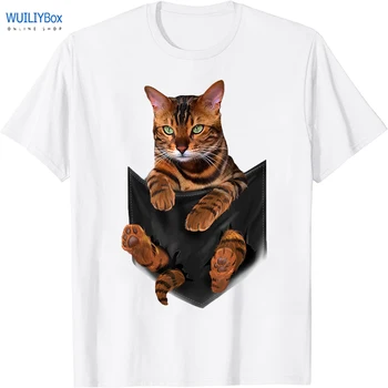 Unisex Živali Graphic T-Shirt Bombaž Majica Poletje Tiskanja Vrhovi Mačka Vzorec Tees 2021 Nove Moške/Ženske Tee