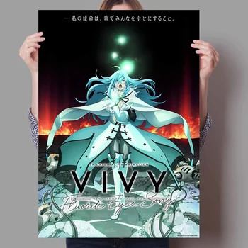 Samolepilne Stenske Nalepke Anime Vivy Fluorite Oči Pesem Plakate Plakat Slika Wall Art Otroci Dnevna Soba Dekoracijo