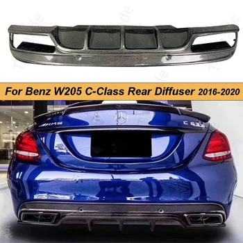 Ogljikovih Vlaken Zadnji Odbijač za Ustnice Difuzor Spojler za Mercedes Benz C razred W205 Limuzina 4 Vrata C180 C200 C300 C63 2016-2020 FD Slog