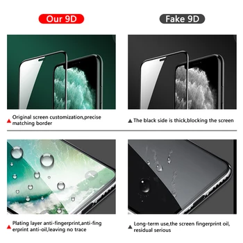 9D zaščitno steklo za iPhone 6 6S 7 8 plus X XS 11 pro MAX steklo na iphone 7 6 8 plus XR XS MAX 11 Pro MAX 11 screen protector