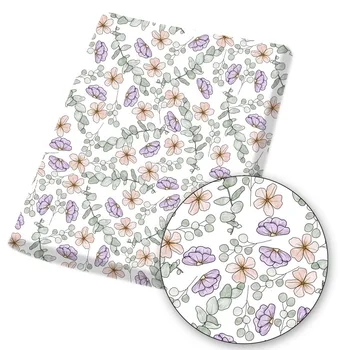 1pcs butterflie cvet tiskanja tkanine, Poliester Bombažne Tkanine, ki jih dvorišče za Šivanje Obleko Ročno DIY Masko Domačega Tekstilnega materiala