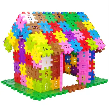 450 Kos Otrok Plastičnih Digitalni Kvadratnih Mozaik gradniki Fantje 3-6 Star Dojenček Sestavljeni Dekleta Izobraževalne Igrače 4 Let