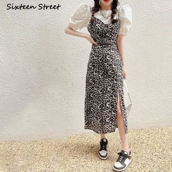 Obleke za Ženske Poletje Retro Leopard Seksi Obleko Design Vestido De Mujer Vintage Obleko Y2k Ženski korejskem Slogu Dropshipping