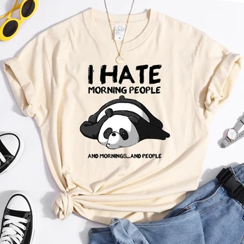 Lep Panda Spi Osebnostne Vzorce Ženska T-Majice Kawaii Moda Tshirt Za Ženske Prevelik Harajuku Kratek Rokav Vrhovi