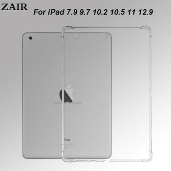 Za Nov iPad z 9.7 2017 2018 Primeru TPU Silikon Pregleden Slim Cover za iPad Zraka 2 Zraka 4 Pro 10.5 11 Za 12,9 2021 Mini 2 3 4 Funda