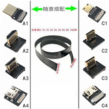 FPV 10 cm 20 cm 30 cm 50 cm 1m FPC Traku Ravno HDMI je združljiv Kabel za HDMI 1080P HDTV FPV Multicopter Fotografiranje iz Zraka