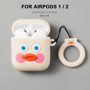 Slušalke Slušalke Primeru Za Airpods pro 2 3 Primeru Silikonski Ljubek Pes RACA Risanka Cover Za Apple Air stroki 1 Čepkov Earpods Primeru