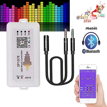 SP107E Bluetooth, združljiva LED Glasba Krmilnik Full Color Pixel IC SPI Krmilniki Za Pametni Telefon APP Za WS2812B SK6812 SK982