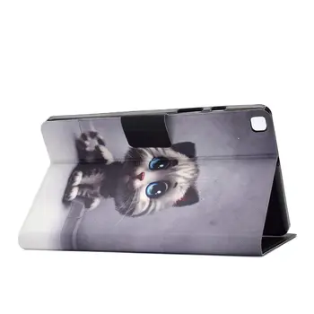 Funda Za Samsung Galaxy Tab A7 Primeru Zajema 2020 10.4 T500 SM-T500 SM-T505 Luštna Mačka Živali Silikonski PU Usnje Coque Lupini +Darilo