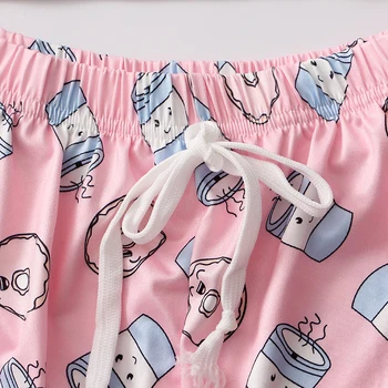 Plus Velikost Cute Pižamo z Hlače Poleti Sleepwear Domov Nositi Kawaii Oblačila Pyjama 2 Delni Set Ženske Spavaćica Pijamas