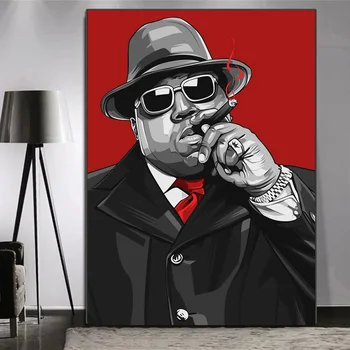 Biggie Smalls Razvpiti B. I. G. Plakatov In Fotografij Hip-Hop Portret Glasbe Platno Stensko Slikarstvo V Slikah, Dnevna Soba Dekor
