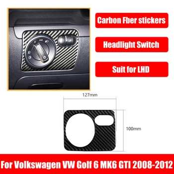 Ogljikovih Vlaken Notranje zadeve Ornamenti Avto Dodatki Notranjost Dekoracijo Za Volkswagen VW Golf 6 MK6 GTI 2008-2012