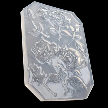 1pc Rose cvet Ogledalo Kristalno kapljico Lepila silikonsko plesni uv Smolo DIY Gline Epoksi Smolo Livarske Kalupe Za Nakit