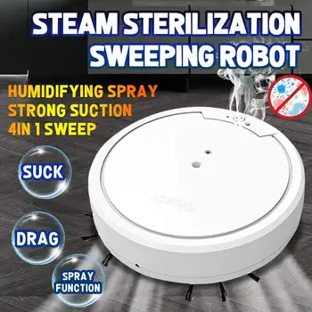 4IN1 Gospodinjski Samodejno Pometanje Robot Vacuum Spray Pometanje Razkuževanje Vlaženja ponovno Polnjenje Suho Mokri sesalec