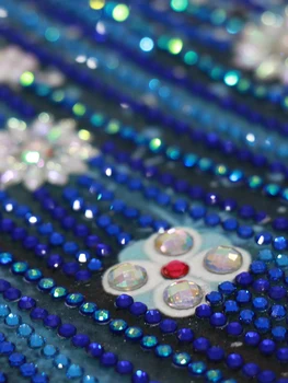 Brez/Z Okvirjem 5D DIY Diamond Slikarstva Posebno Obliko Vezenje Doma Dekor Ročno Modra Poročno Obleko