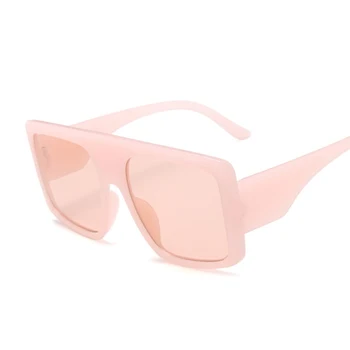 Moda Prevelik Sončna Očala Ženske Blagovne Znamke Oblikovalec Plastike Ženski Velik Okvir Gradient Sončna Očala Enem Kosu Kvadratnih Oculos De Sol