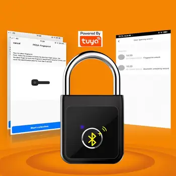 Tuya Prstnih Zaklepanje Vrat USB Polnilne Bluetooth Smart Thumbprint Ključavnico Proti kraji Električni Mini Ključavnica Za Prtljago Primeru