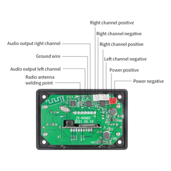 Velik Barvni Zaslon Avto Avdio USB TF FM Radio Modul za Brezžično Bluetooth 5V 12V MP3, WMA Dekoder Odbor MP3 Predvajalnik z Daljinskim upravljalnikom