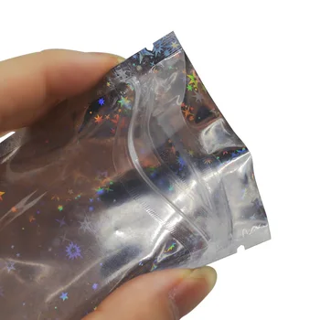 50PCS Doypack Ziplock Mošnje Aluminijasto Folijo v Prahu Čaj Pakiranje Hrane Hologram Mylar Zvezde Vrečke